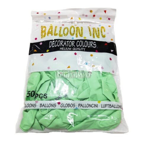 Globos BALLOON INC ESTANDAR 10 Pulgadas Verde Pastel X50u