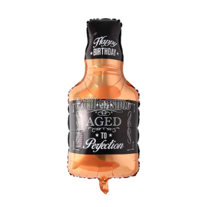 Globo Metalizado Forma Botella de Whisky 87 x 44 cm