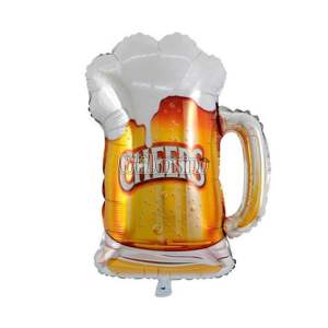 Globo Metalizado Forma Vaso de Cerveza 72,5 x 54 cm
