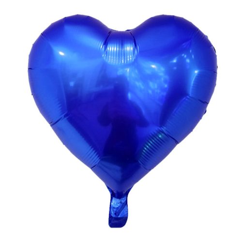 Globo Corazón Metalizado Color AZUL 45 CM