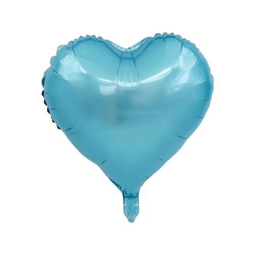 Globo Corazón Metalizado Color CELESTE 45 CM