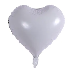 Globo Corazón Color GRIS PASTEL 45 CM