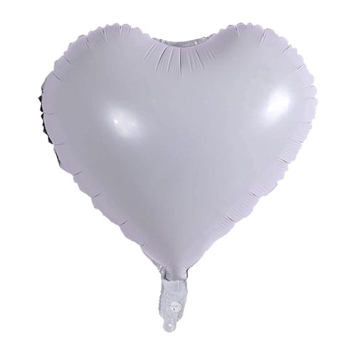 Globo Corazón Metalizado Color GRIS PASTEL 45 CM