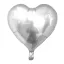 Globo Corazón Metalizado Color PLATEADO 45 CM