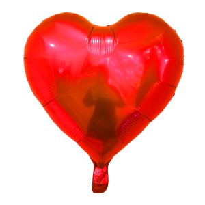 Globo Corazón Metalizado Color ROJO 45 CM