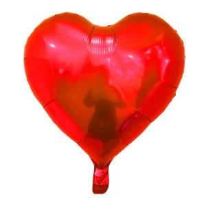 Globo Corazón Metalizado Color ROJO 45 CM