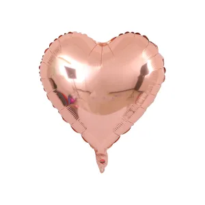 Globo Corazón Metalizado Color CHAMPAGNE 45 CM