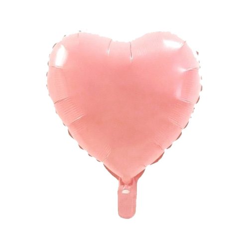 Globo Corazón Metalizado Color ROSA PASTEL 45 CM