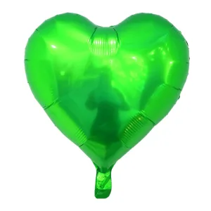 Globo Corazón Metalizado Color VERDE 45 CM