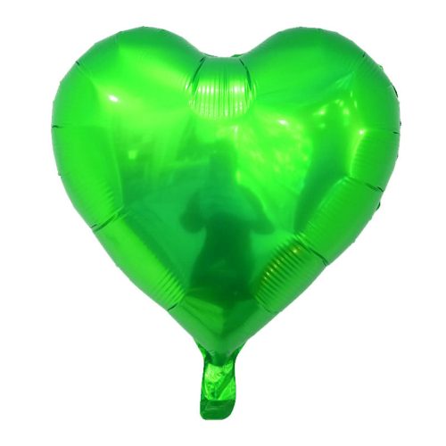 Globo Corazón Metalizado Color VERDE 45 CM