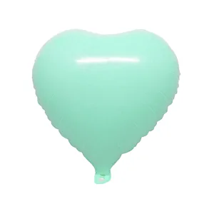 Globo Corazón Color VERDE PASTEL 45 CM