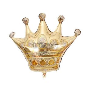 Globo Metalizado Corona Dorado 67 x 73cm