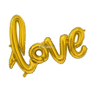 Globo Metalizado LOVE Color Dorado 70 x 50cm