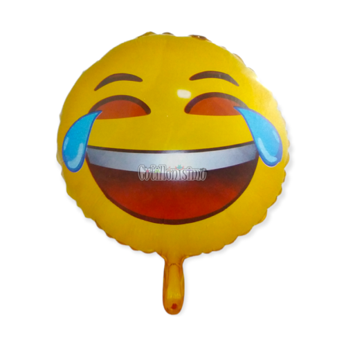 Globo Emoji RISA Foil Metalizado 45cm
