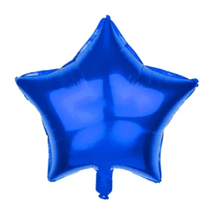 Globo Estrella Inflable Metalizado Color Azul 45cm