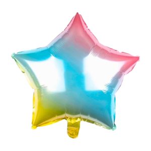 Globo Estrella Inflable Metalizado Color Multicolor 45cm