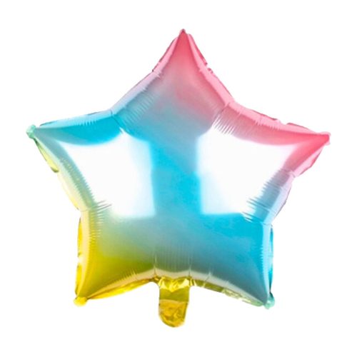 Globo Estrella Inflable Metalizado Color Multicolor 45cm