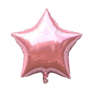 Globo Estrella Inflable Metalizado Color ROSA 45cm