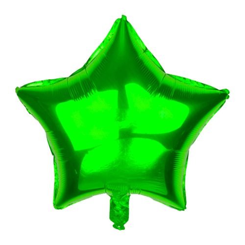 Globo Estrella Inflable Metalizado Color Verde 45cm