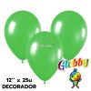 Globo Globby Liso Decorador 12 Pulgadas Verde Lima x25u