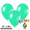 Globo Globby Liso Pastel 12 Pulgadas Menta x25u