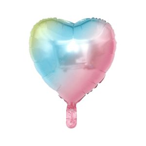 Globo Corazón Metalizado Color TORNASOLADO MULTICOLOR 45 CM