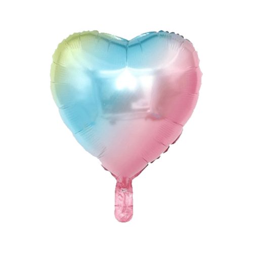 Globo Corazón Metalizado Color TORNASOLADO MULTICOLOR 45 CM