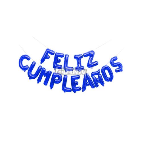 Globo Inflable FELIZ CUMPLEAÑOS Color Azul Para Aire