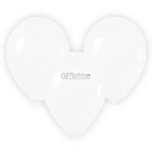 Globo Latex Liso Color BLANCO 10 Pulgadas X10 Unidades