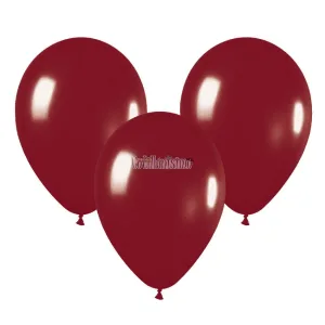 Globo Latex Liso Color BORDO 10 Pulgadas X10 Unidades