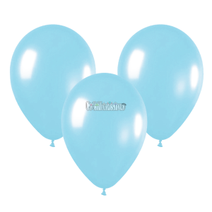 Globo Latex Liso Color CELESTE PASTEL 10 Pulgadas X10 Unidades