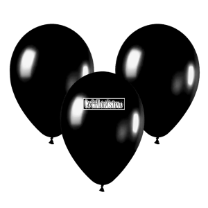 Globo Latex Liso Color NEGRO 10 Pulgadas X10 Unidades