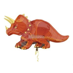 Globo Metalizado Dinosaurio Triceratops Silueta Grande 110x60