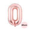Globo Numero 0 Rose Gold 40cm