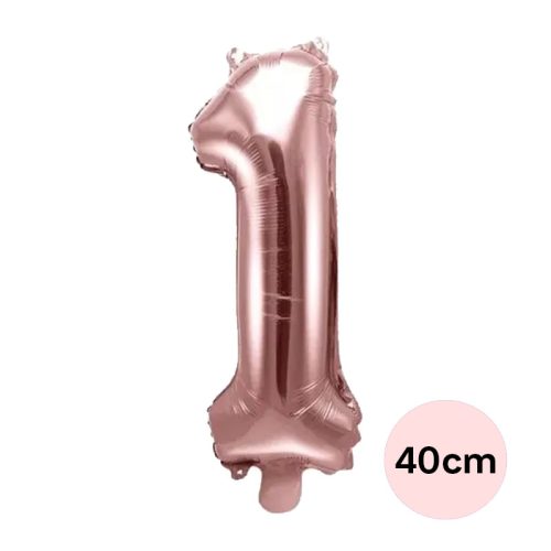 Globo Numero 1 Rose Gold 40cm