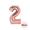 Globo Numero 2 Rose Gold 40cm