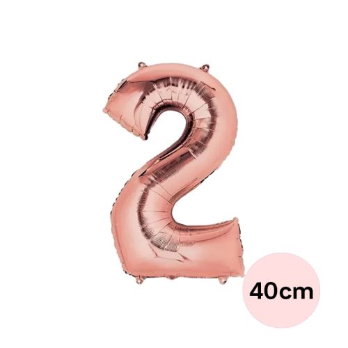 Globo Numero 2 Rose Gold 40cm