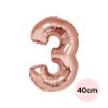 Globo Numero 3 Rose Gold 40cm