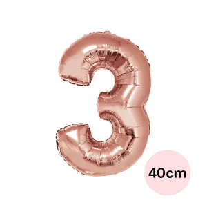 Globo Numero 3 Rose Gold 40cm