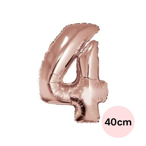Globo Numero 4 Rose Gold 40cm