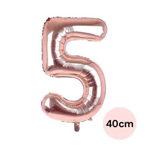 Globo Numero 5 Rose Gold 40cm