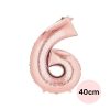 Globo Numero 6 Rose Gold 40cm