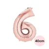 Globo Numero 6 Rose Gold 40cm