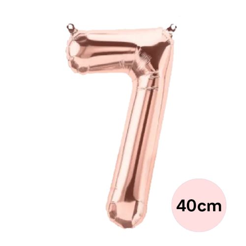 Globo Numero 7 Rose Gold 40cm