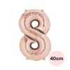 Globo Numero 8 Rose Gold 40cm