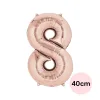 Globo Numero 8 Rose Gold 40cm