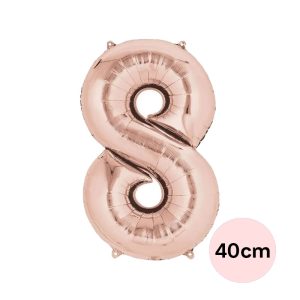 Globo Numero 8 Rose Gold 40cm