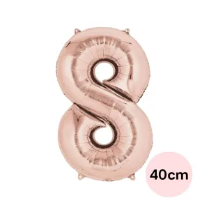 Globo Numero 8 Rose Gold 40cm