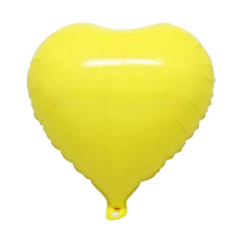 Globo Corazón OVNI Metalizado Color AMARILLO 45 CM