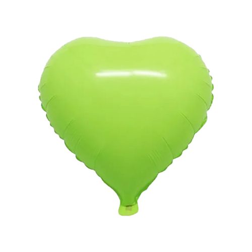 Globo Corazón OVNI Metalizado Color VERDE 45 CM